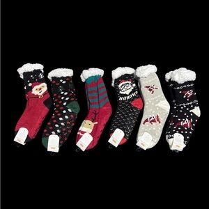 Assorted fuzzy free size grippy slipper, socks for adults. New
